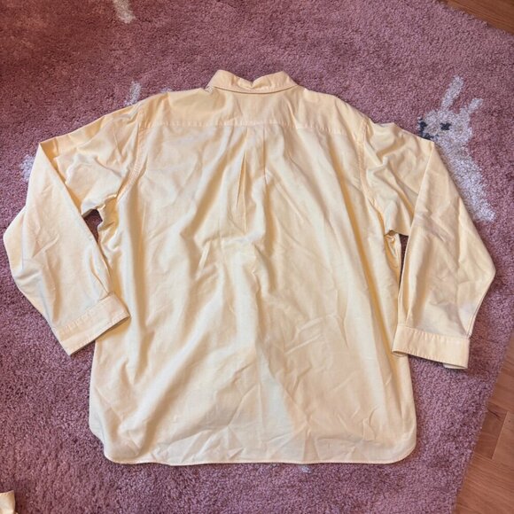 VTG Ralph Lauren Long Sleeve Dress Shirt Mens XXL Yellow Classic Fit Button Down - Picture 6 of 6